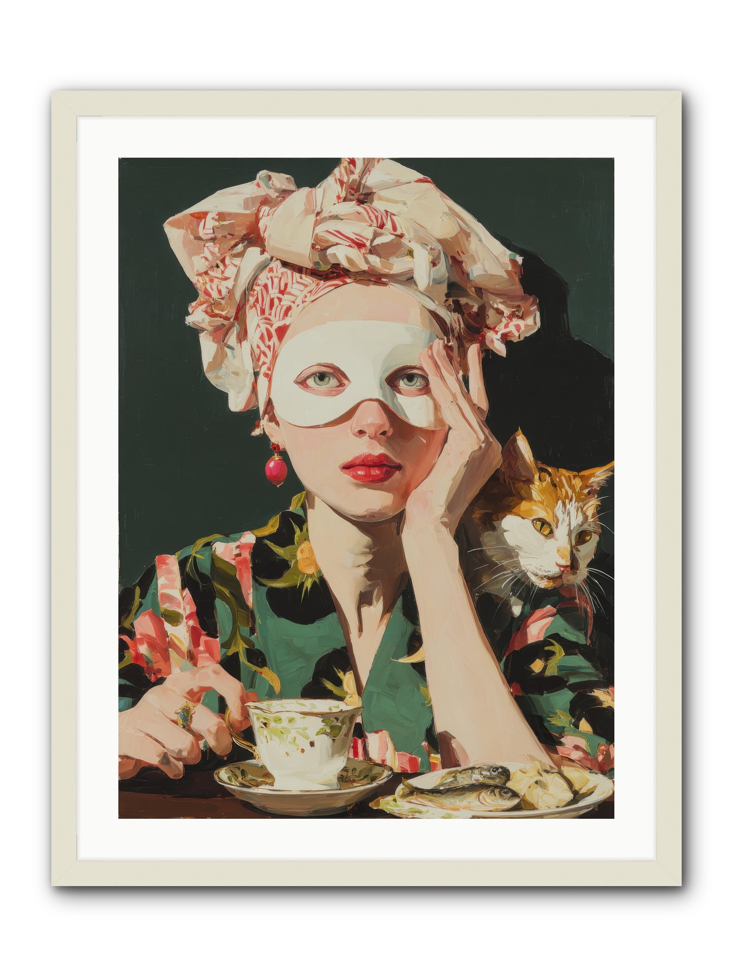A Confession in Gold Ink -- Framed Print - White 24x32