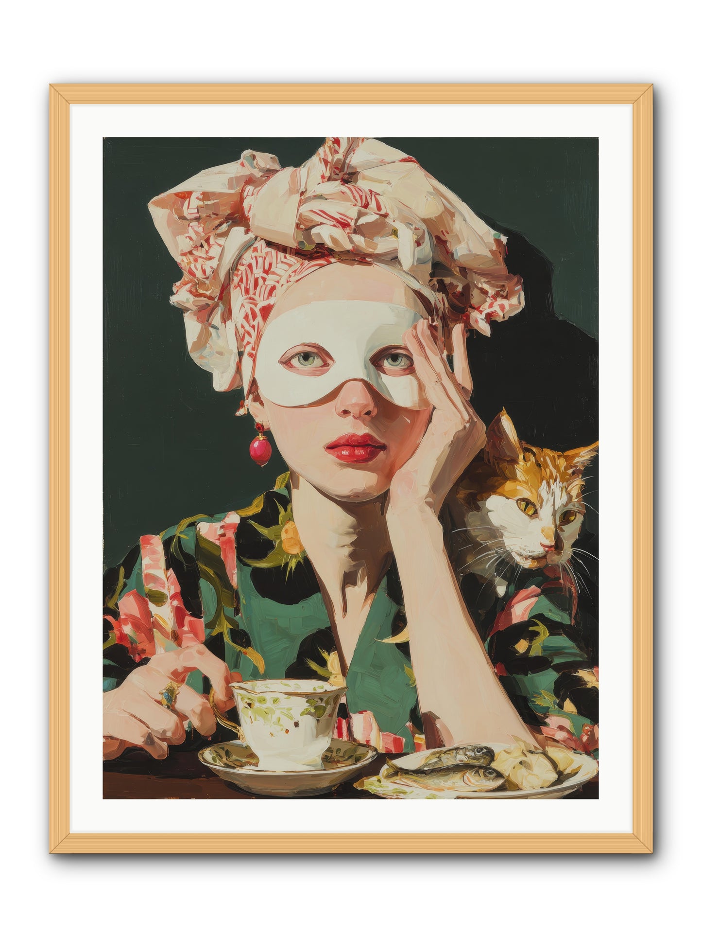 A Confession in Gold Ink -- Framed Print - Natural 30x40