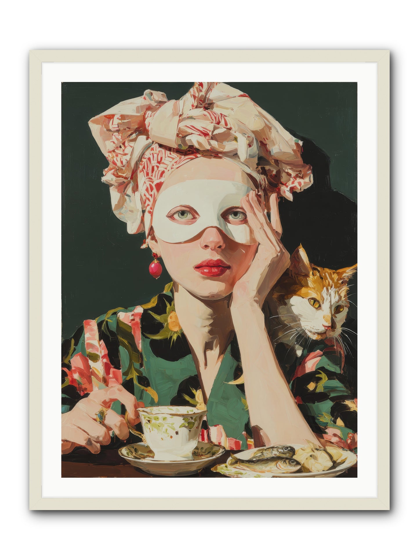 A Confession in Gold Ink -- Framed Print - White 30x40