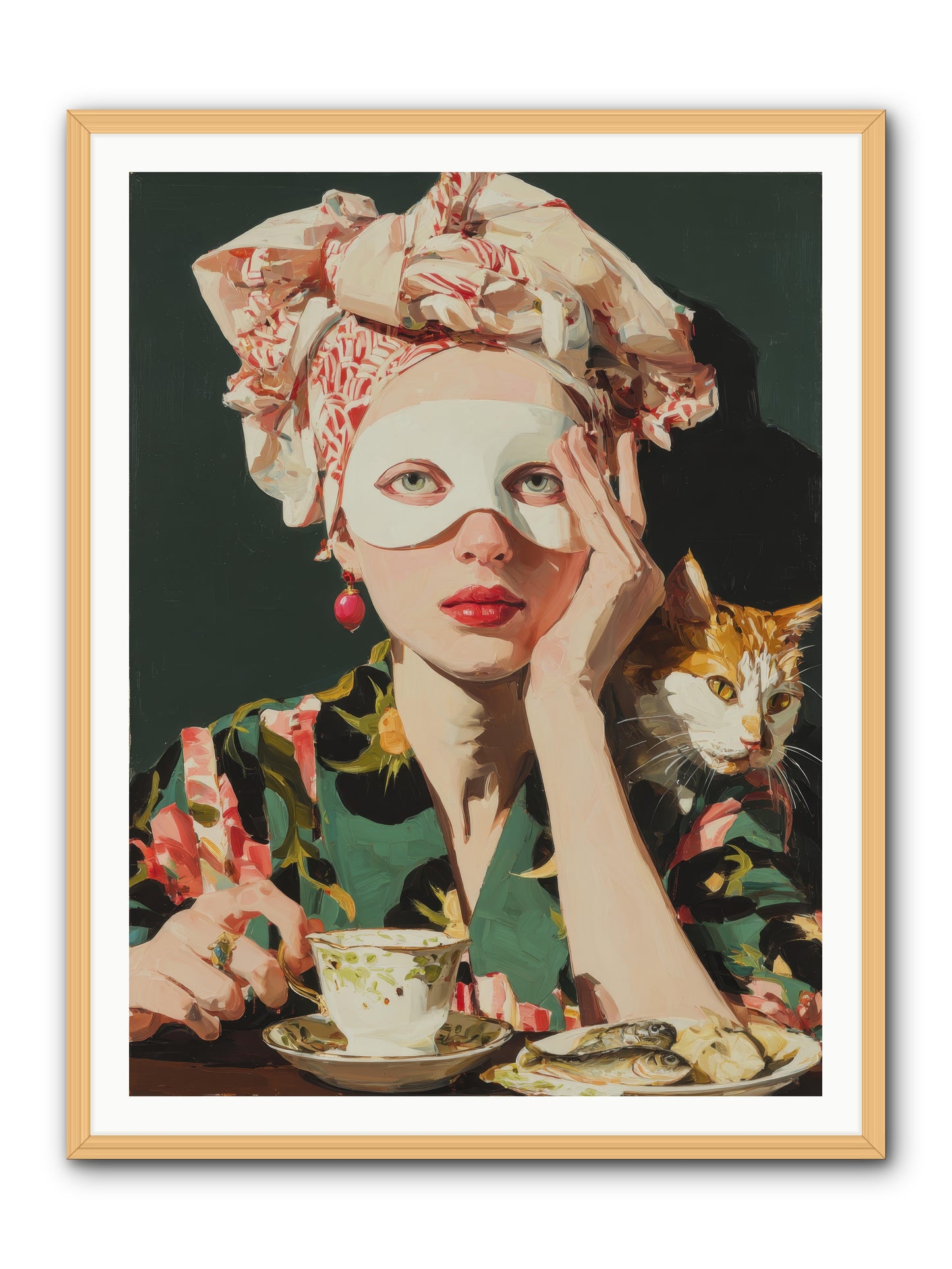 A Confession in Gold Ink -- Framed Print - Natural 36x48