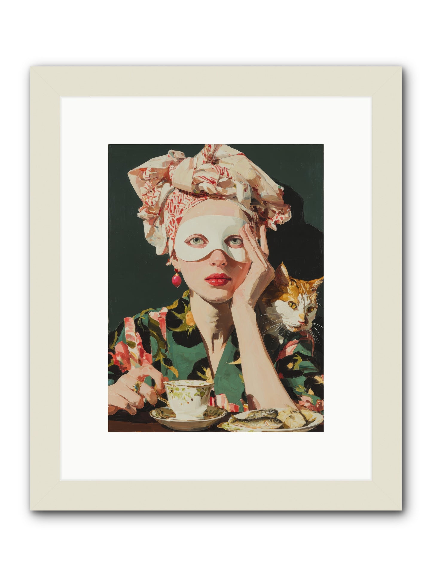 A Confession in Gold Ink -- Framed Print - White 9x12