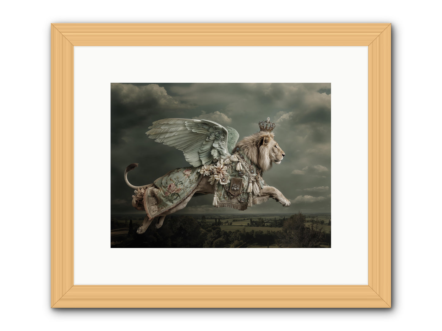 A Diary Left in Moonlight -- Framed Print - Natural 12x9