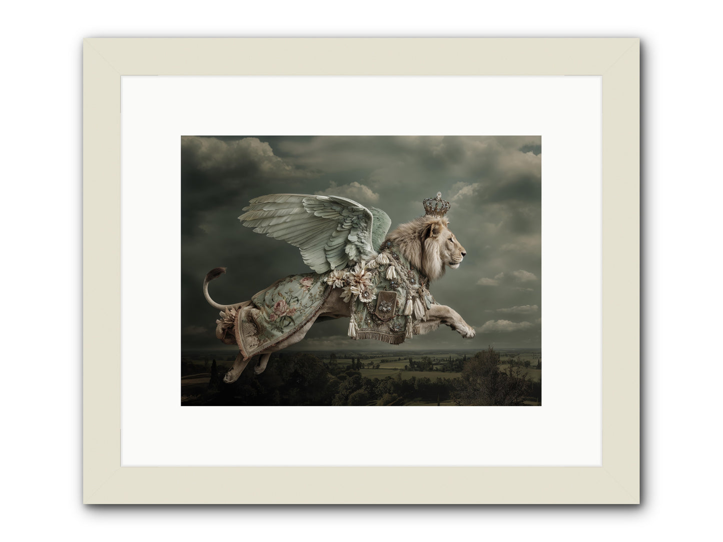 A Diary Left in Moonlight -- Framed Print - White 12x9