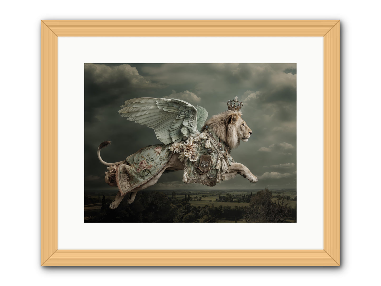 A Diary Left in Moonlight -- Framed Print - Natural 16x12
