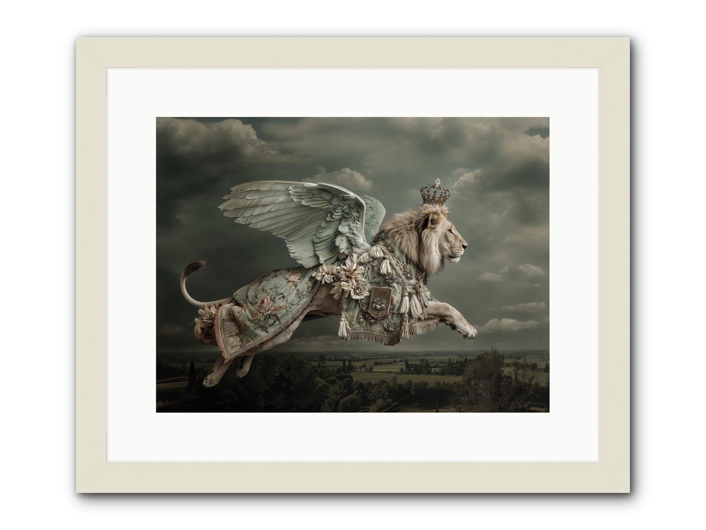 A Diary Left in Moonlight -- Framed Print - White 16x12