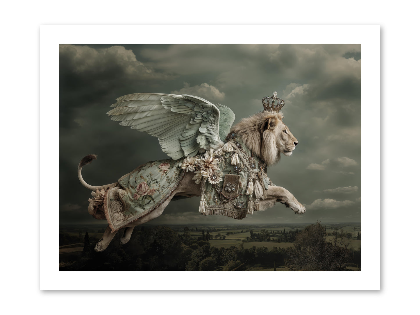 A Diary Left in Moonlight -- Loose Canvas Print 16x12