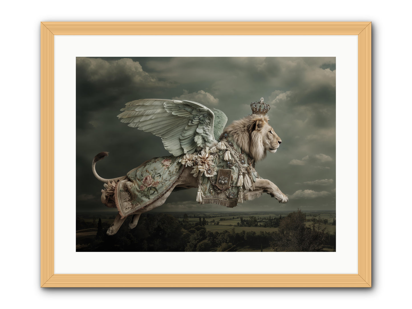 A Diary Left in Moonlight -- Framed Print - Natural 24x18