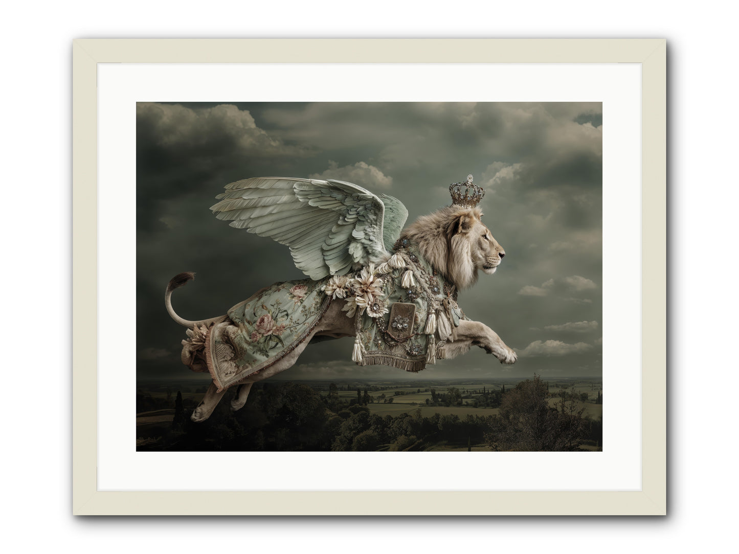 A Diary Left in Moonlight -- Framed Print - White 24x18