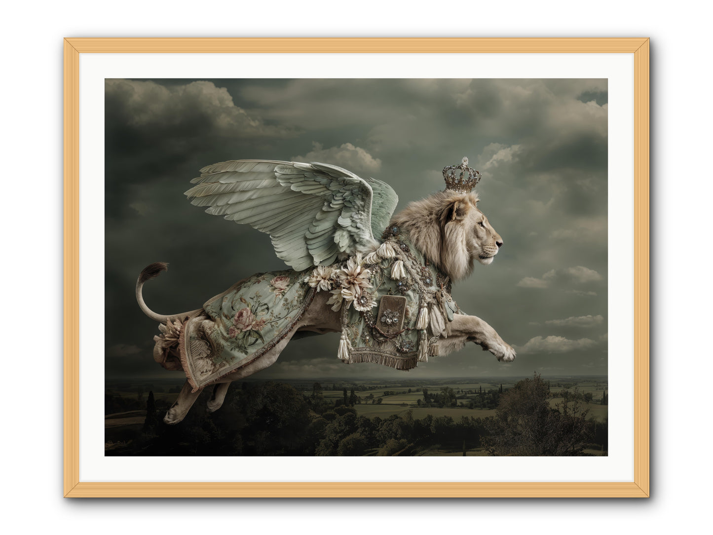 A Diary Left in Moonlight -- Framed Print - Natural 40x30