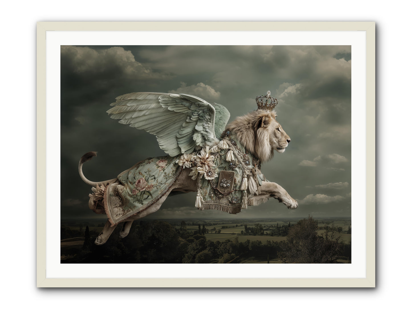 A Diary Left in Moonlight -- Framed Print - White 40x30