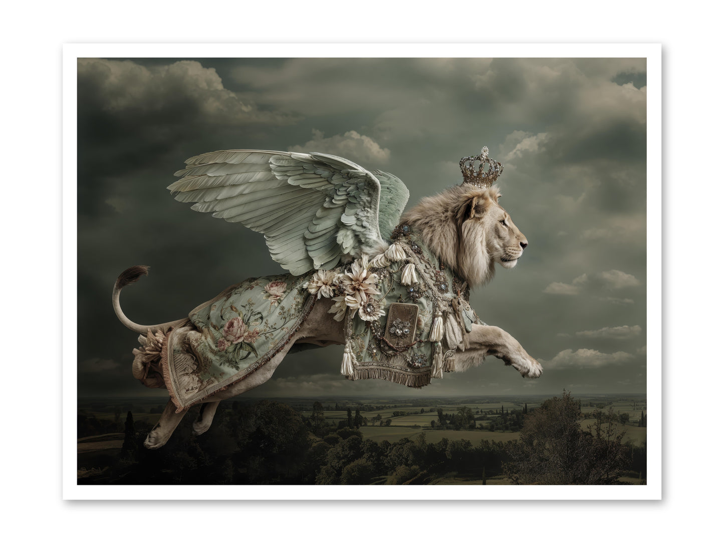 A Diary Left in Moonlight -- Loose Canvas Print 40x30