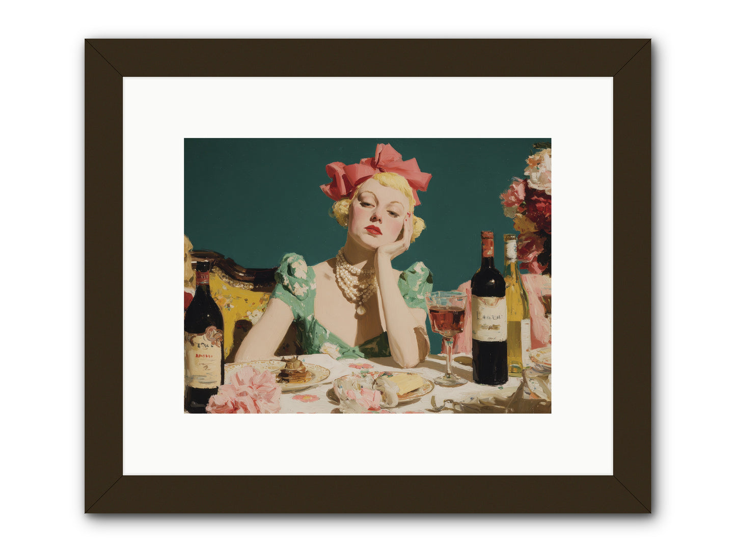 A Feast Made for One -- Framed Print - Black 12x9
