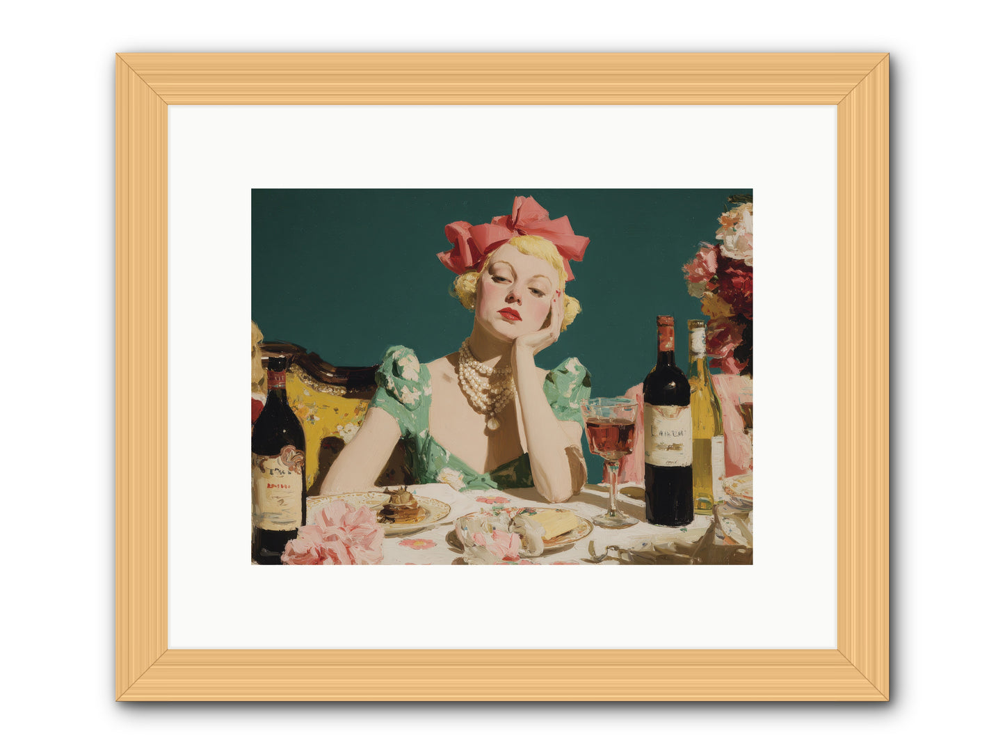 A Feast Made for One -- Framed Print - Natural 12x9