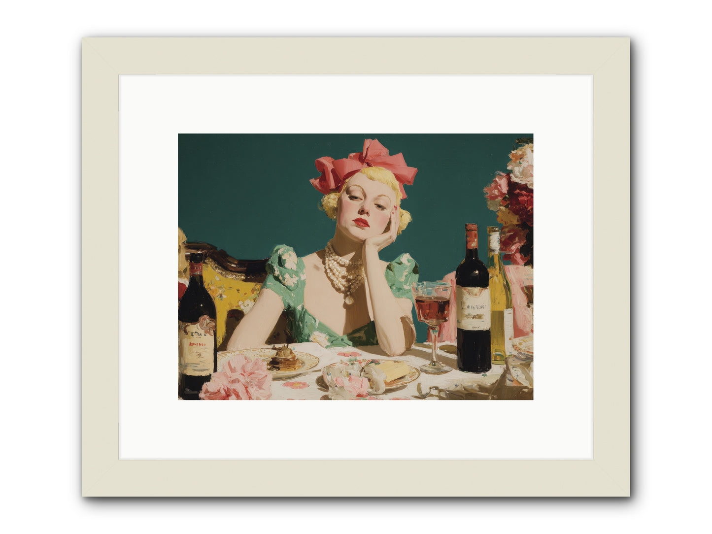 A Feast Made for One -- Framed Print - White 12x9