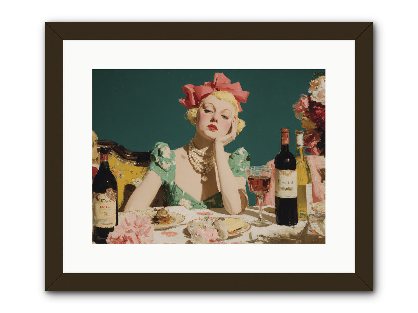 A Feast Made for One -- Framed Print - Black 16x12