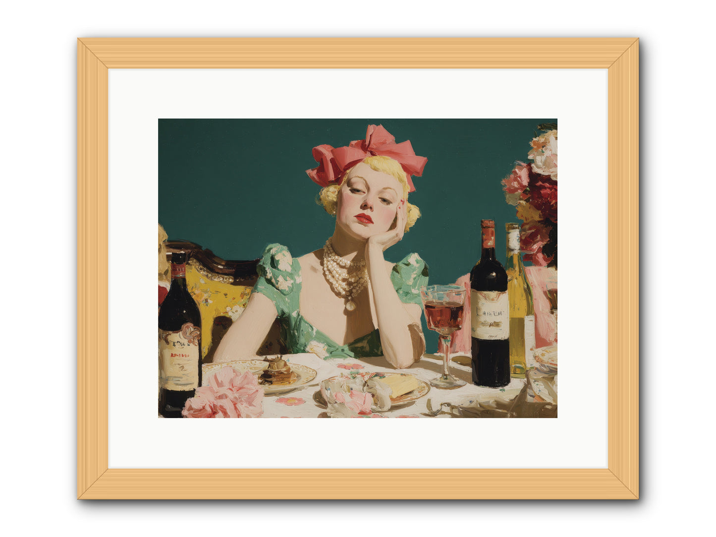 A Feast Made for One -- Framed Print - Natural 16x12