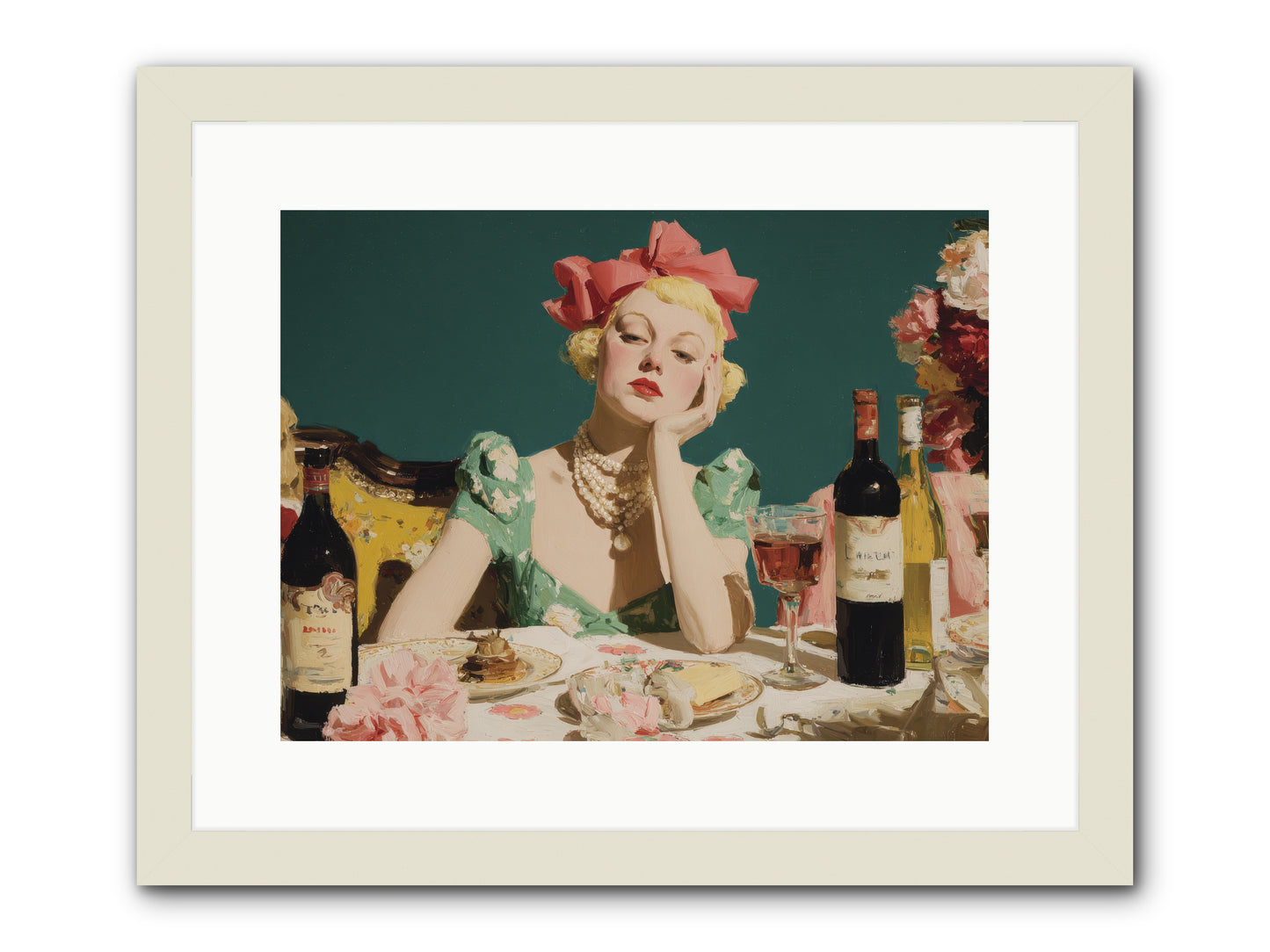 A Feast Made for One -- Framed Print - White 16x12
