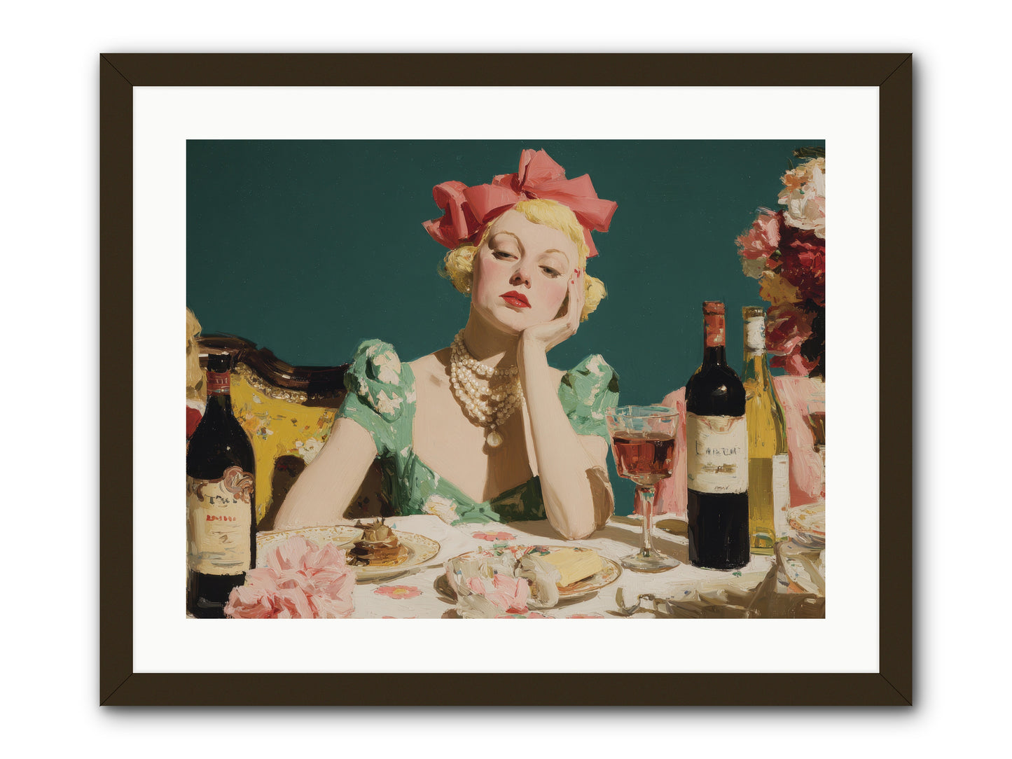 A Feast Made for One -- Framed Print - Black 24x18