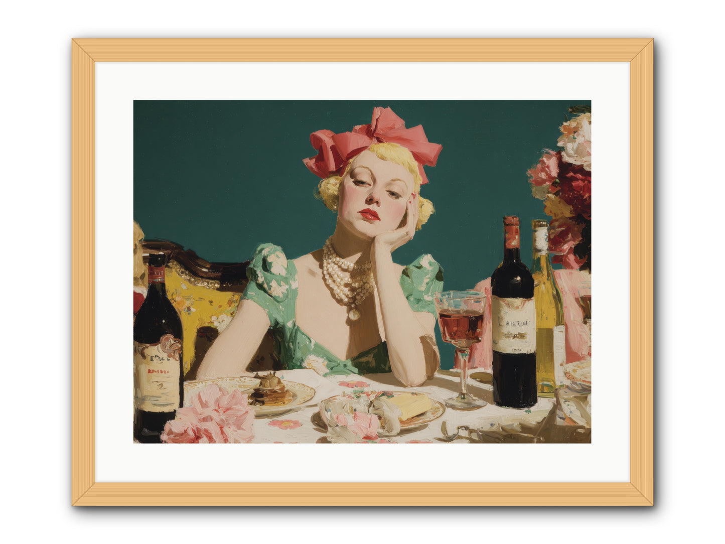 A Feast Made for One -- Framed Print - Natural 24x18