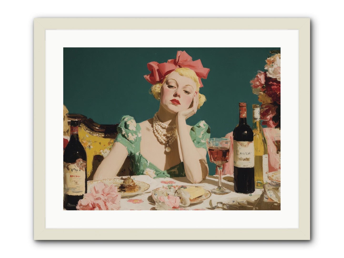 A Feast Made for One -- Framed Print - White 24x18
