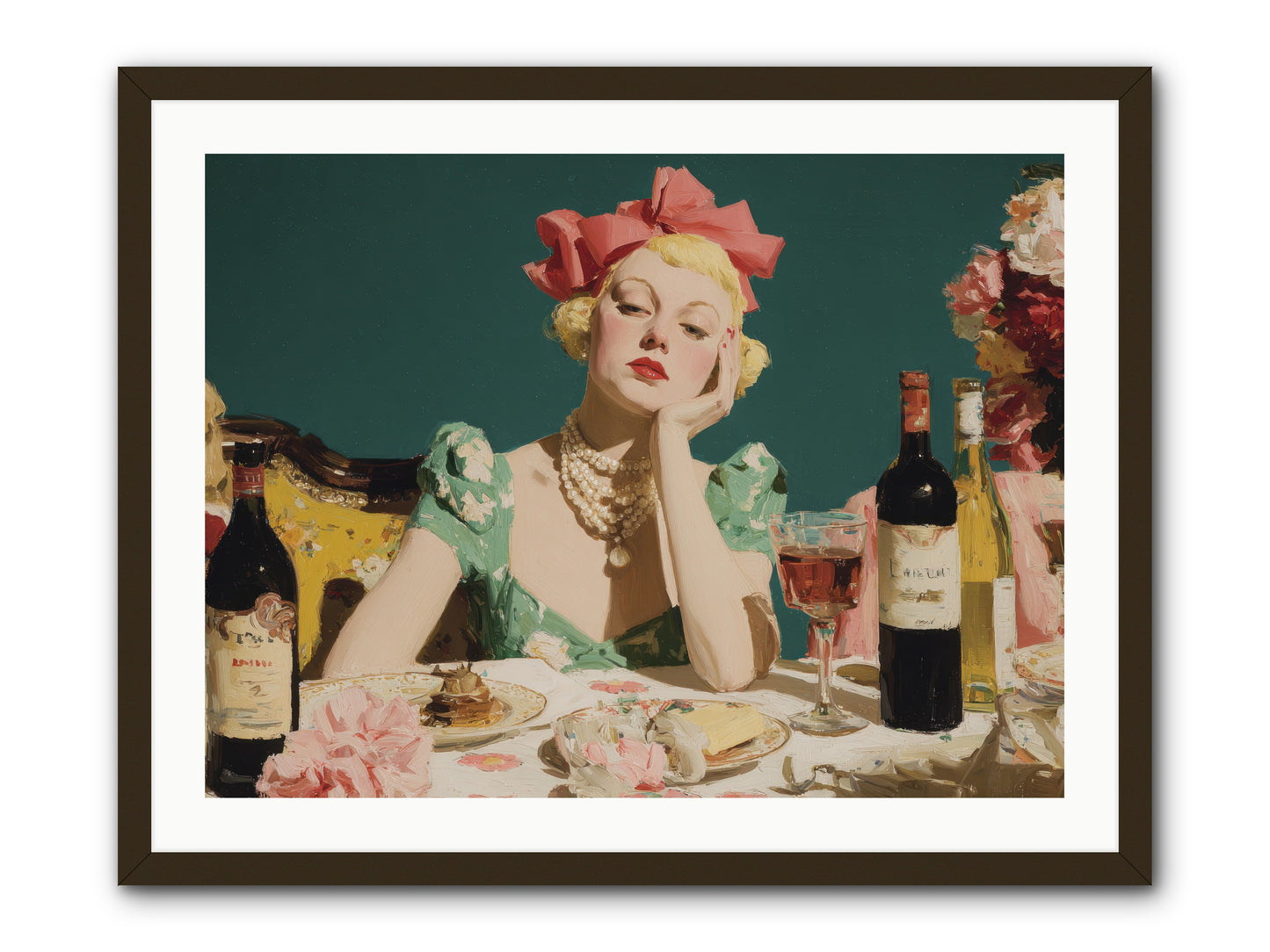 A Feast Made for One -- Framed Print - Black 32x24