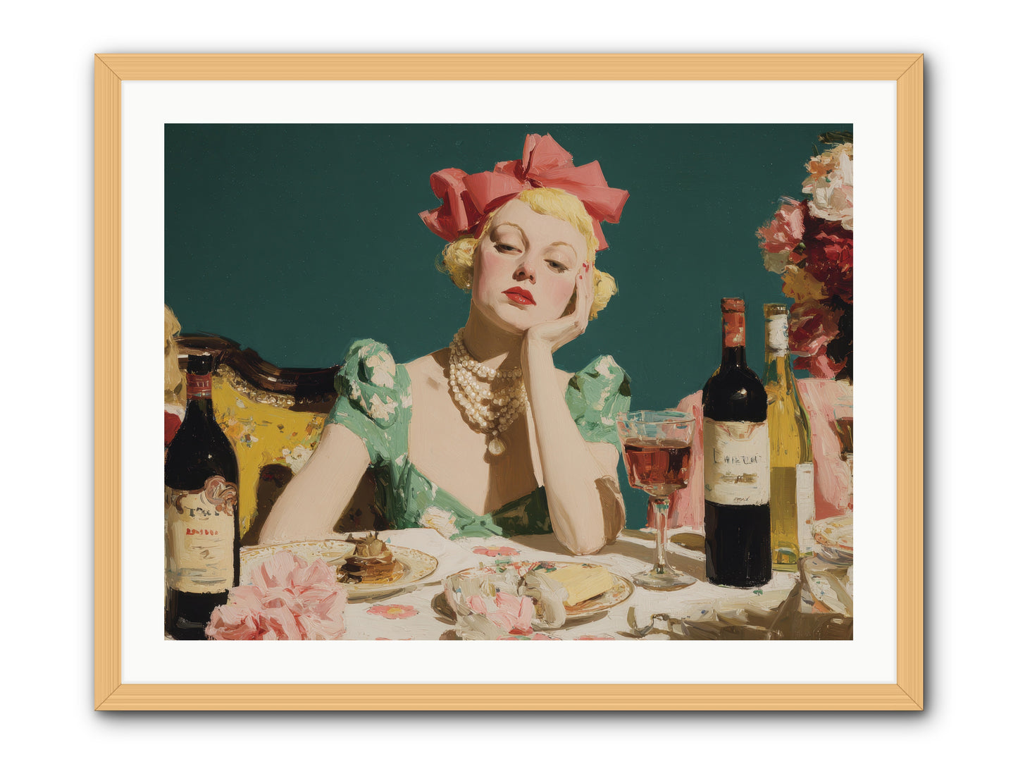 A Feast Made for One -- Framed Print - Natural 32x24