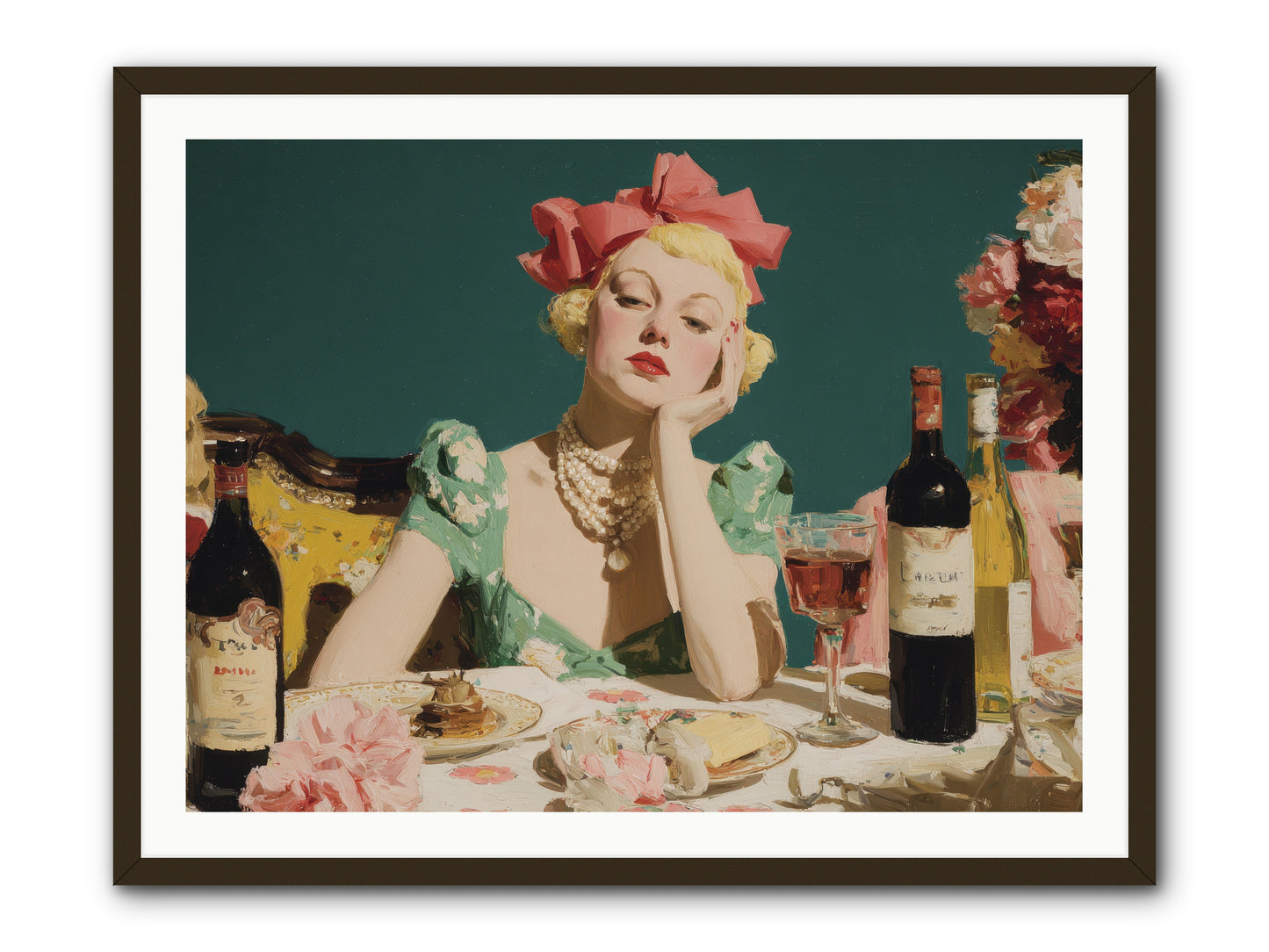 A Feast Made for One -- Framed Print - Black 40x30