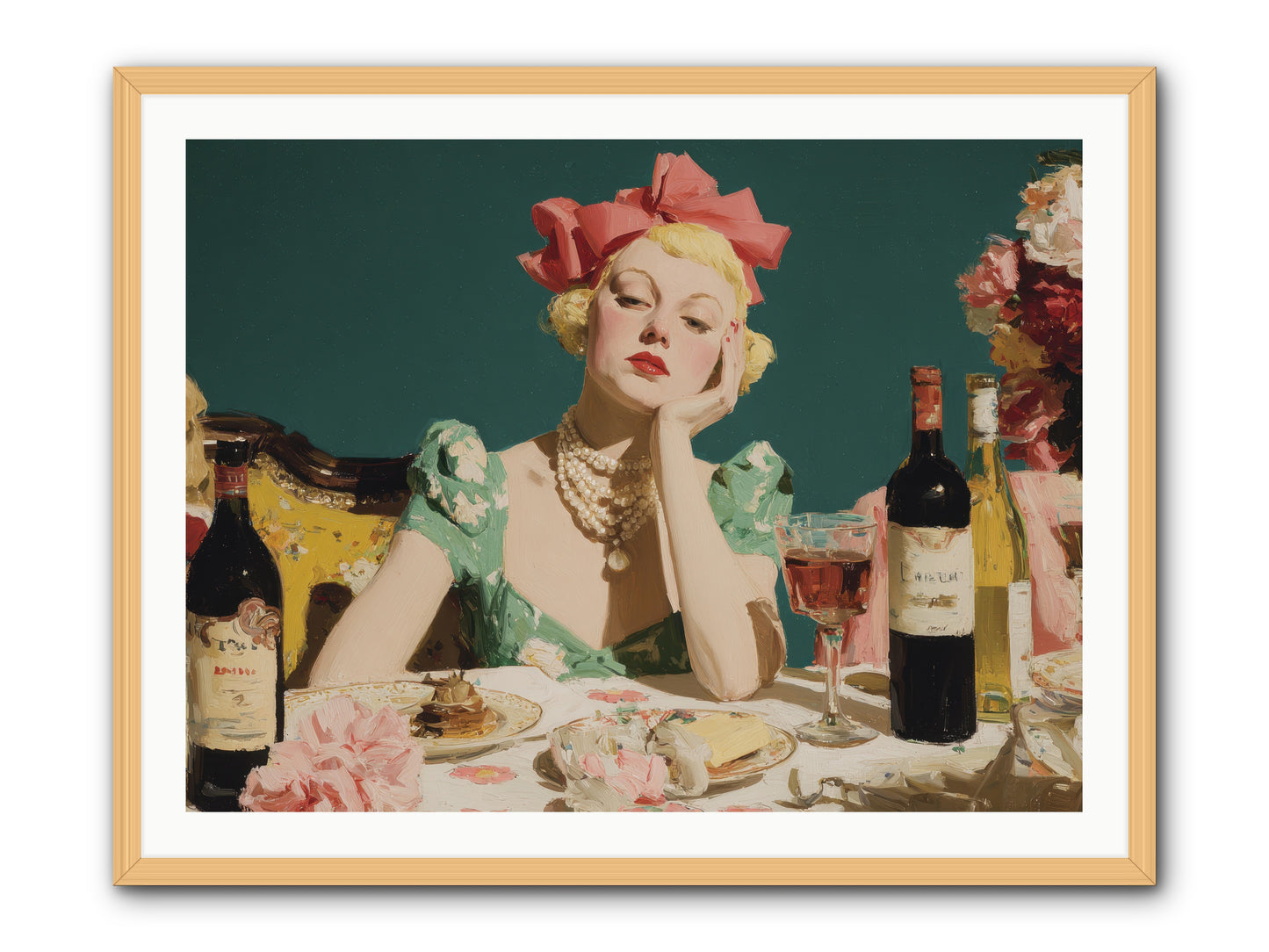 A Feast Made for One -- Framed Print - Natural 40x30
