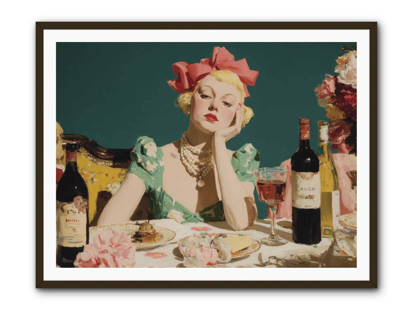 A Feast Made for One -- Framed Print - Black 48x36