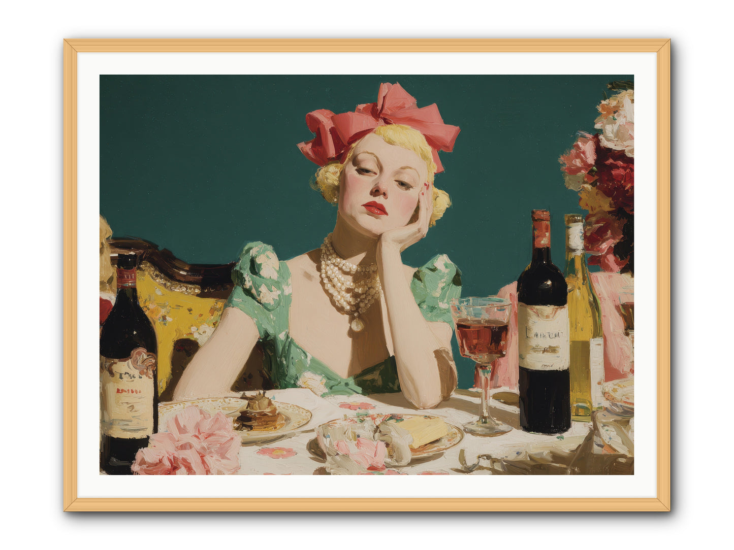 A Feast Made for One -- Framed Print - Natural 48x36