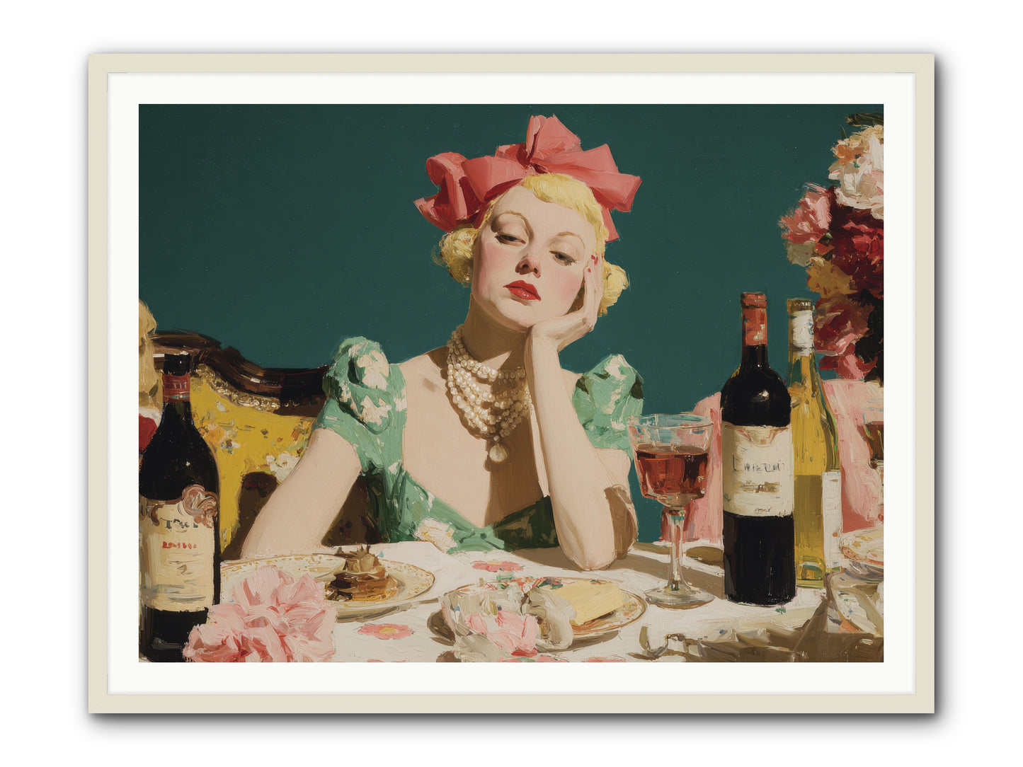 A Feast Made for One -- Framed Print - White 48x36
