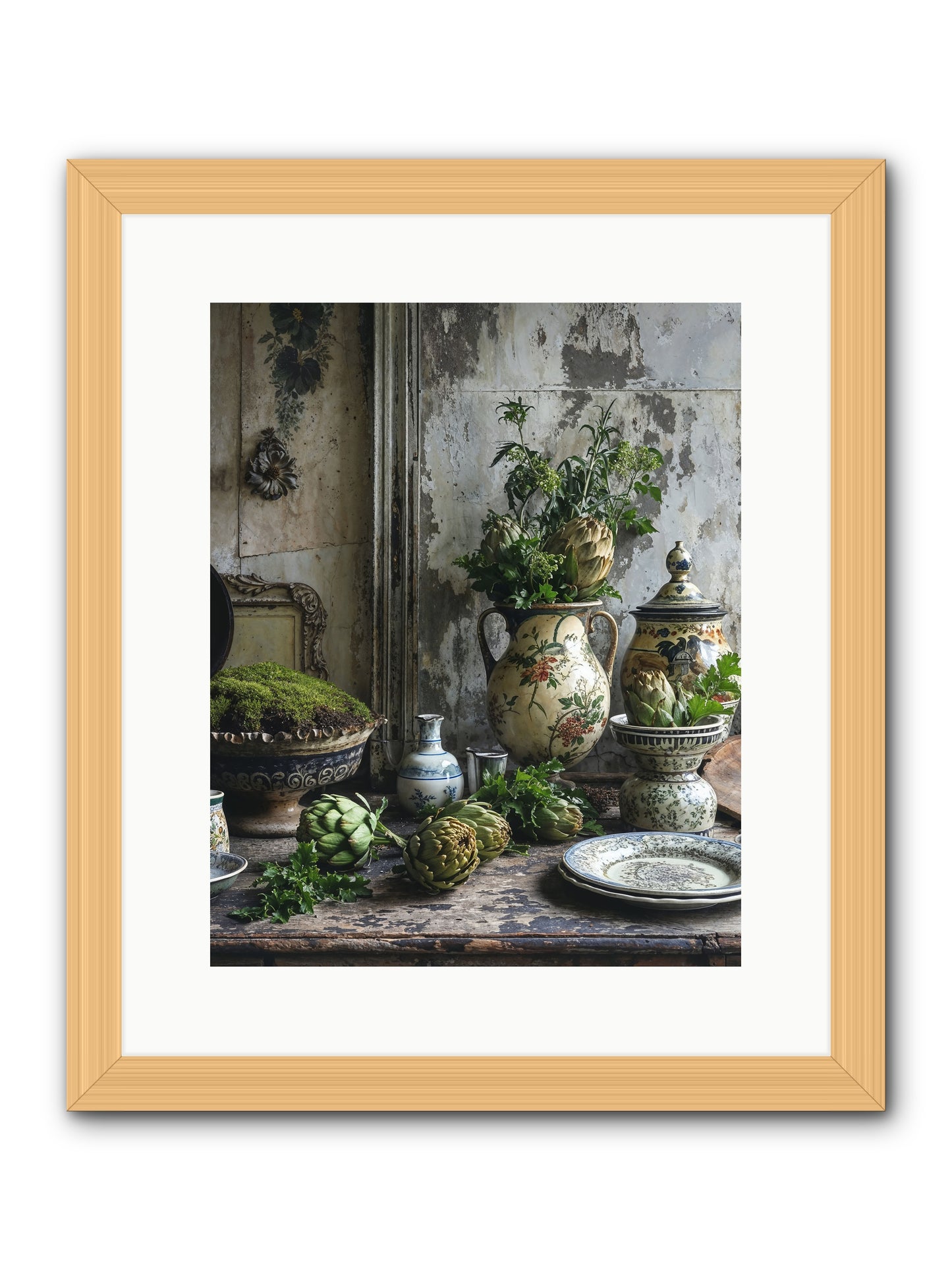 A Fine Collaboration -- Framed Print - Natural 12x15