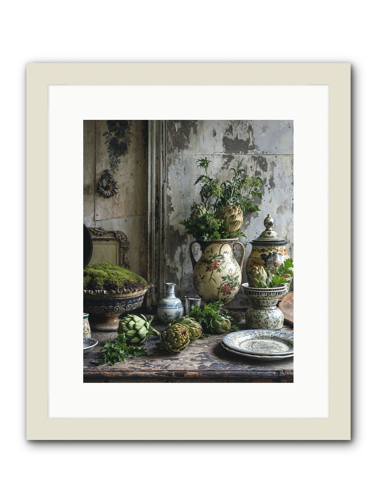 A Fine Collaboration -- Framed Print - White 12x15