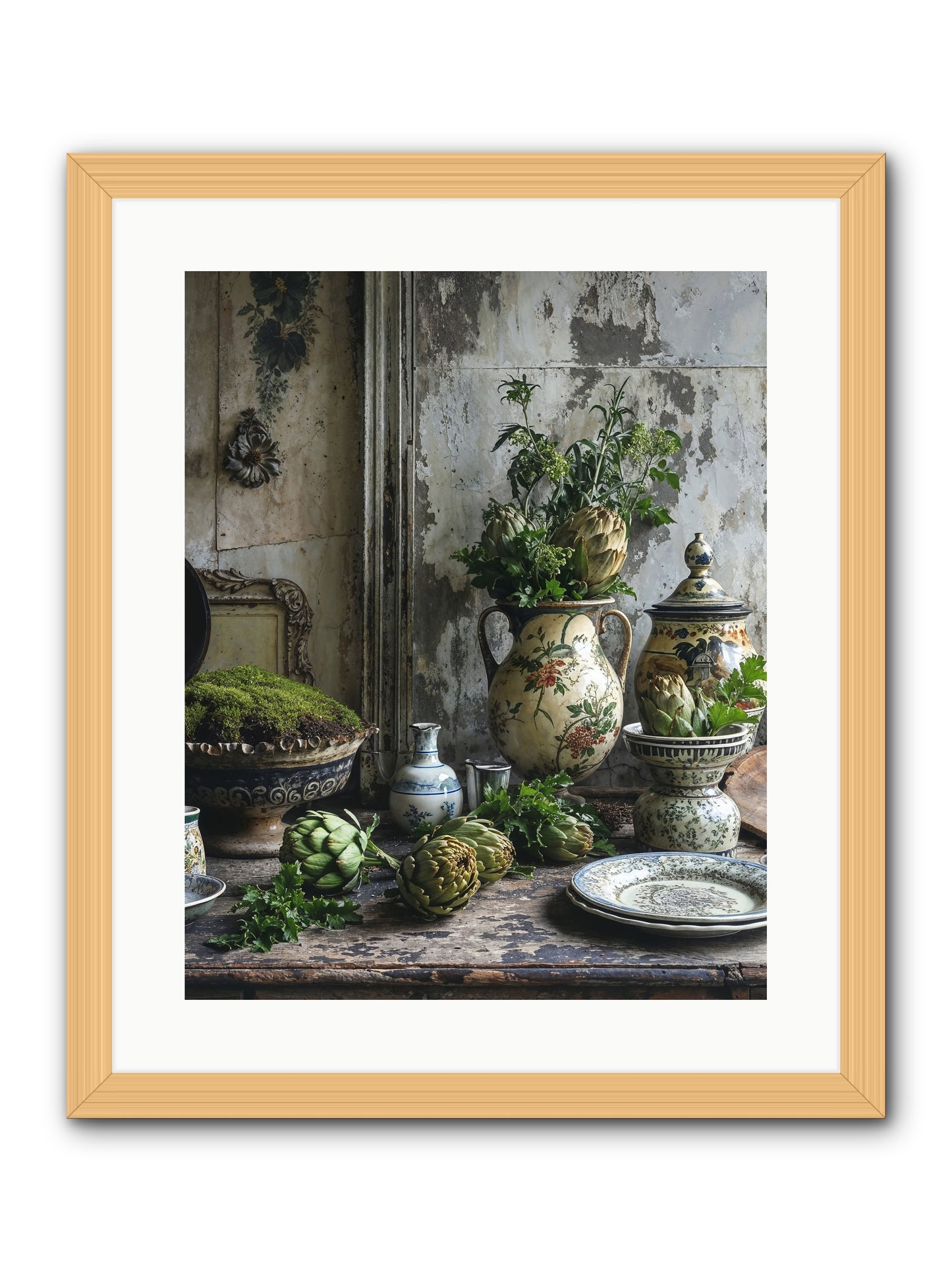 A Fine Collaboration -- Framed Print - Natural 16x20