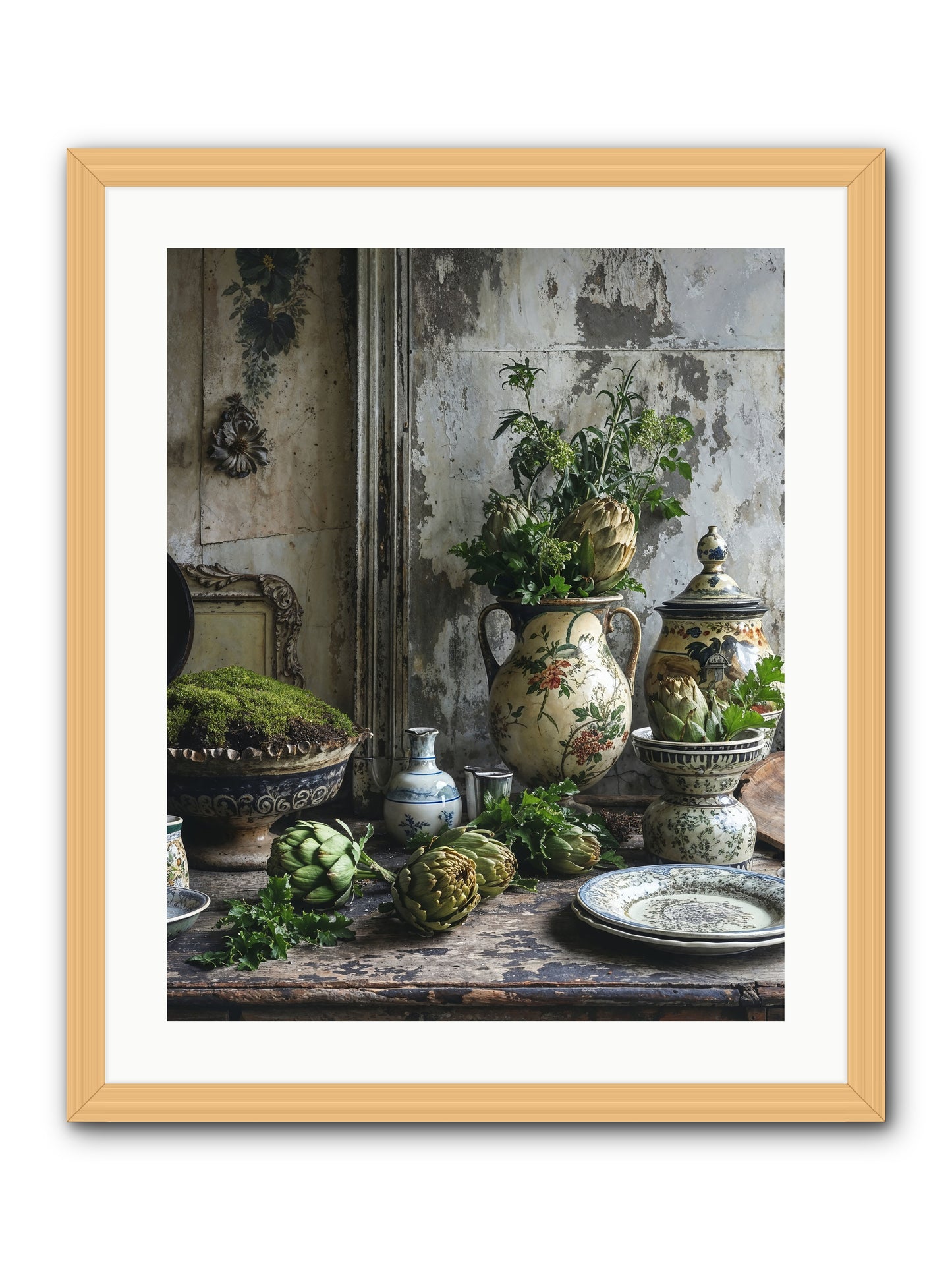 A Fine Collaboration -- Framed Print - Natural 20x25