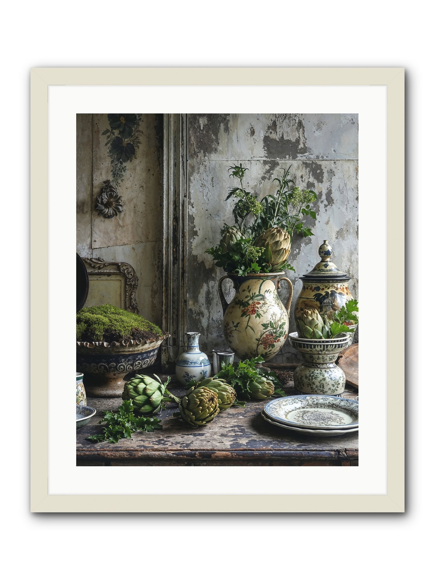 A Fine Collaboration -- Framed Print - White 20x25