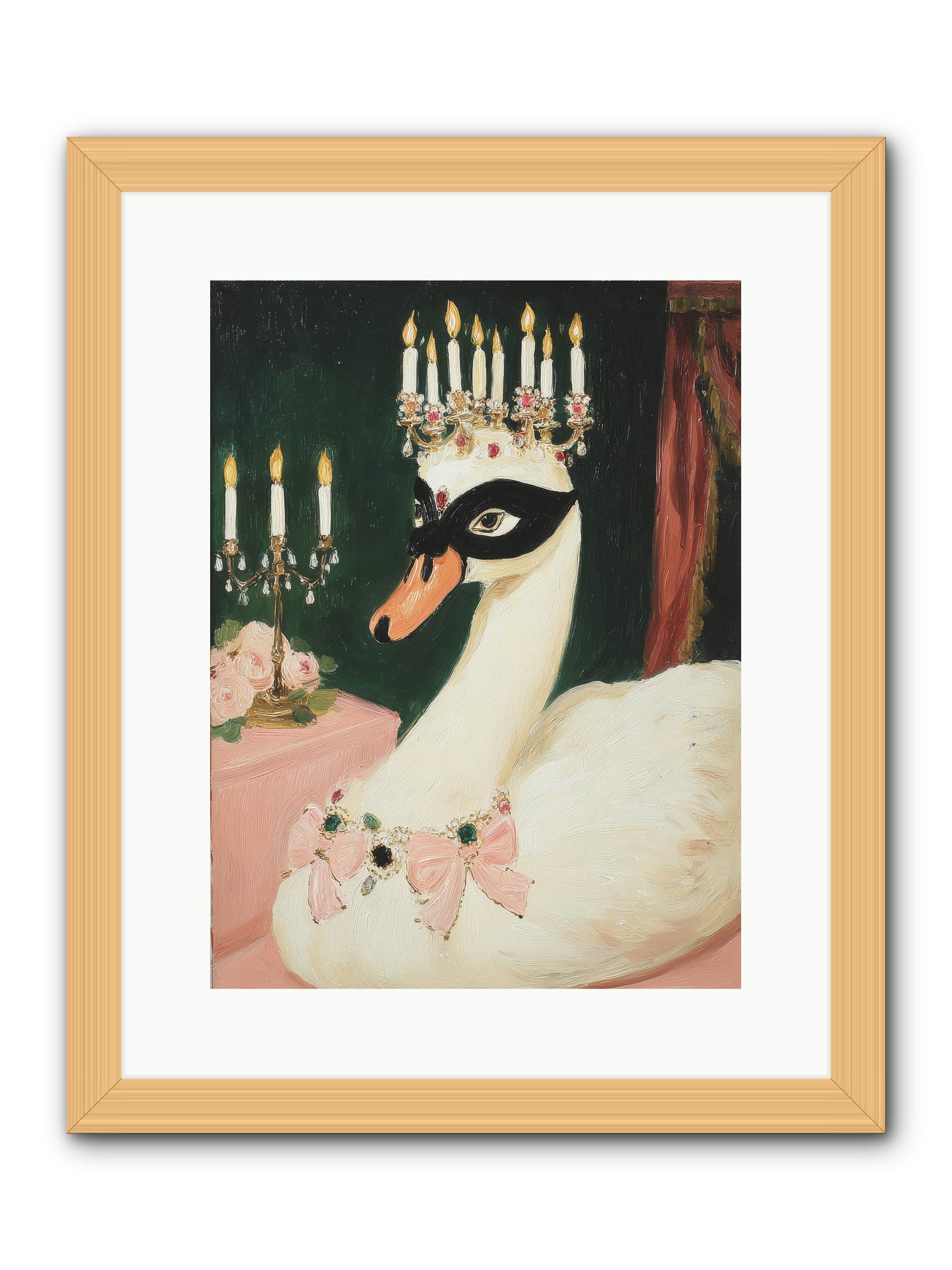 A Flutter of Delight -- Framed Print - Natural 12x16