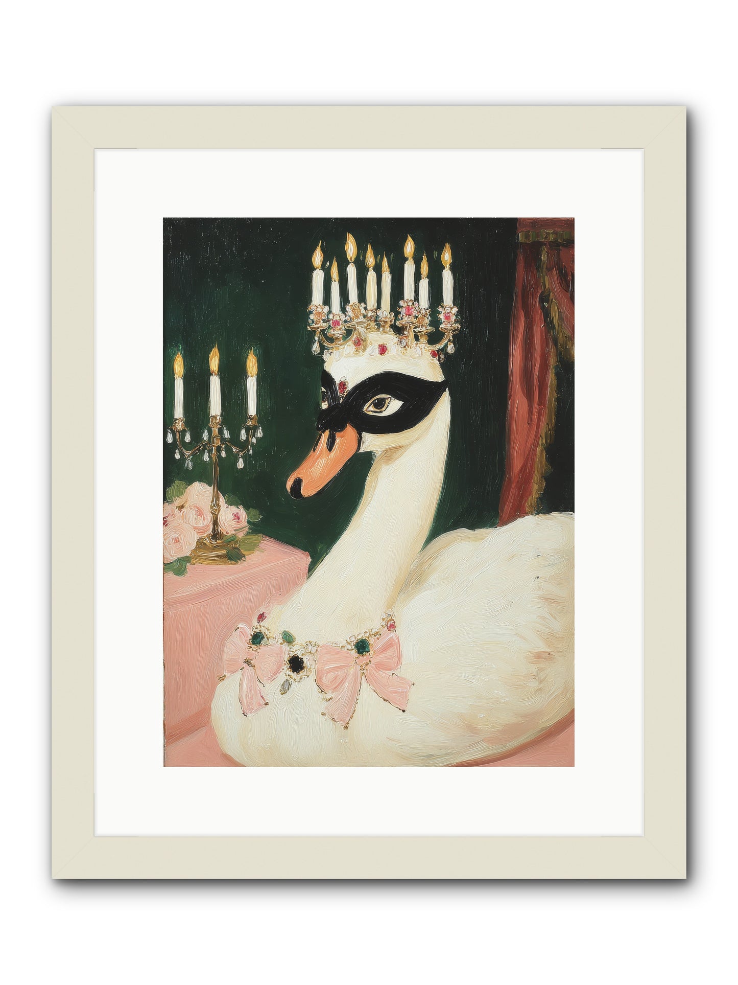 A Flutter of Delight -- Framed Print - White 12x16
