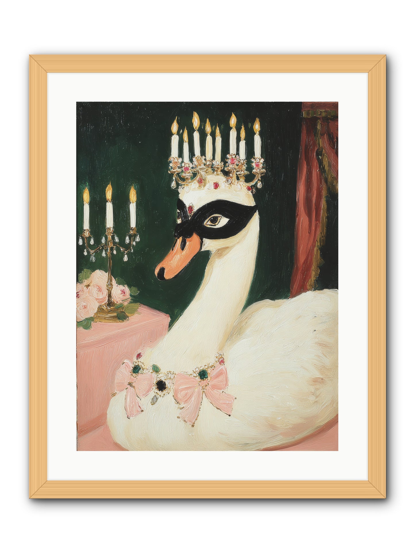 A Flutter of Delight -- Framed Print - Natural 18x24