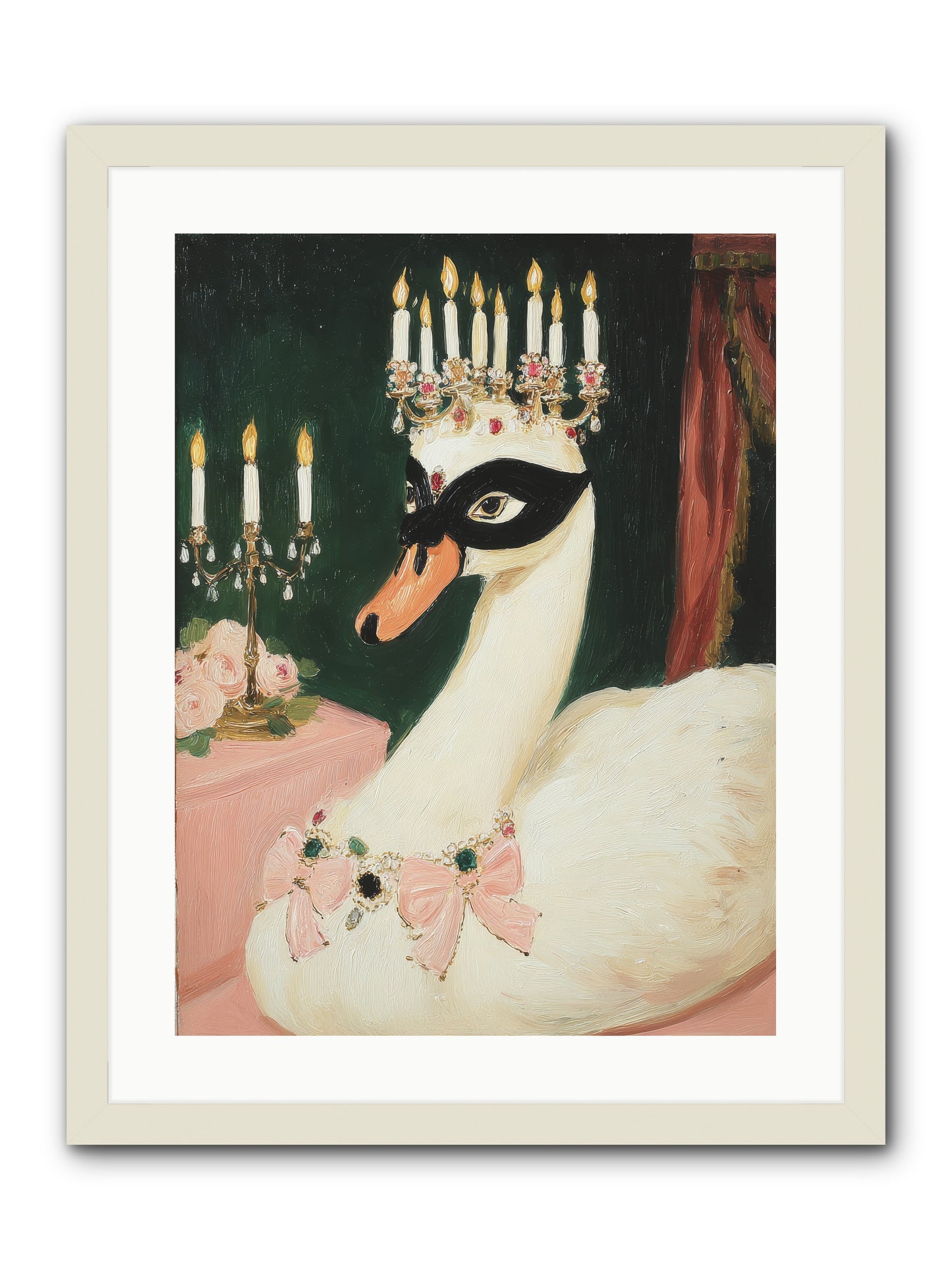 A Flutter of Delight -- Framed Print - White 18x24