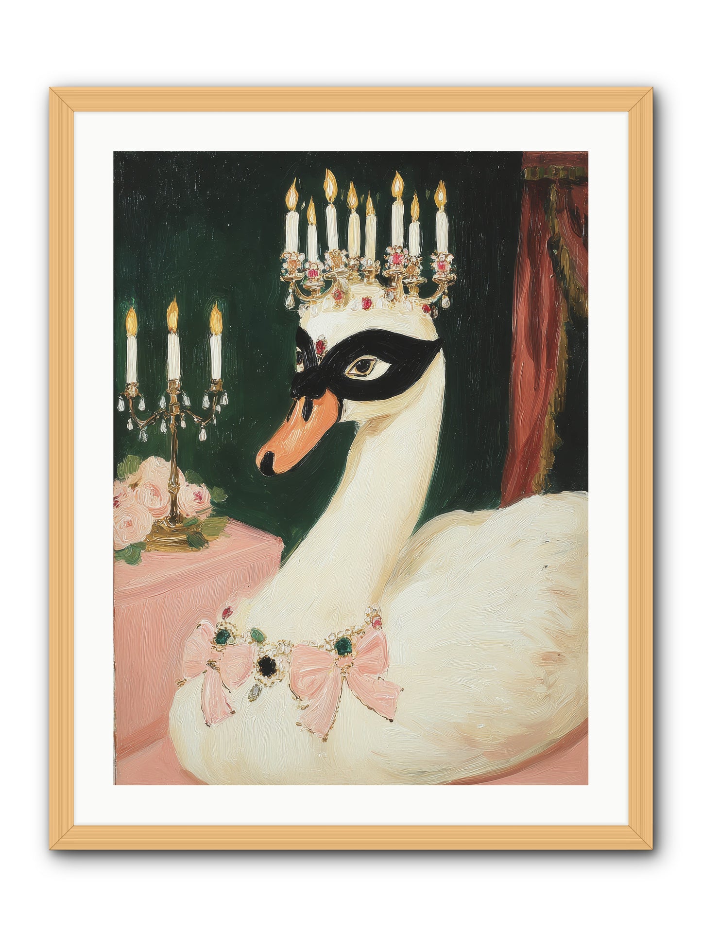 A Flutter of Delight -- Framed Print - Natural 24x32
