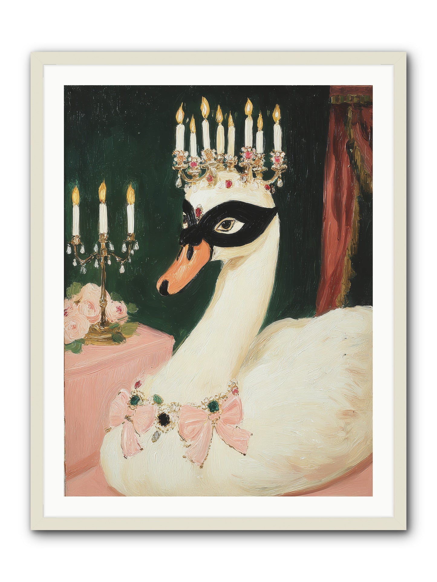 A Flutter of Delight -- Framed Print - White 30x40
