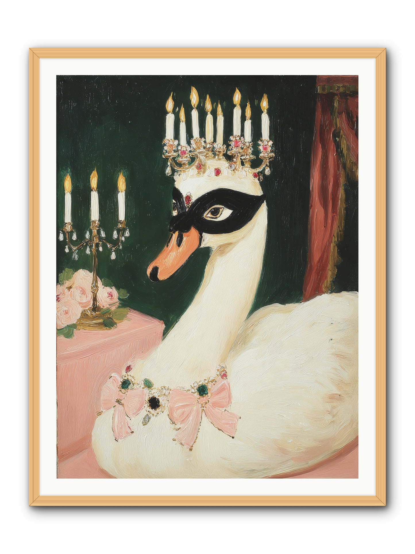 A Flutter of Delight -- Framed Print - Natural 36x48