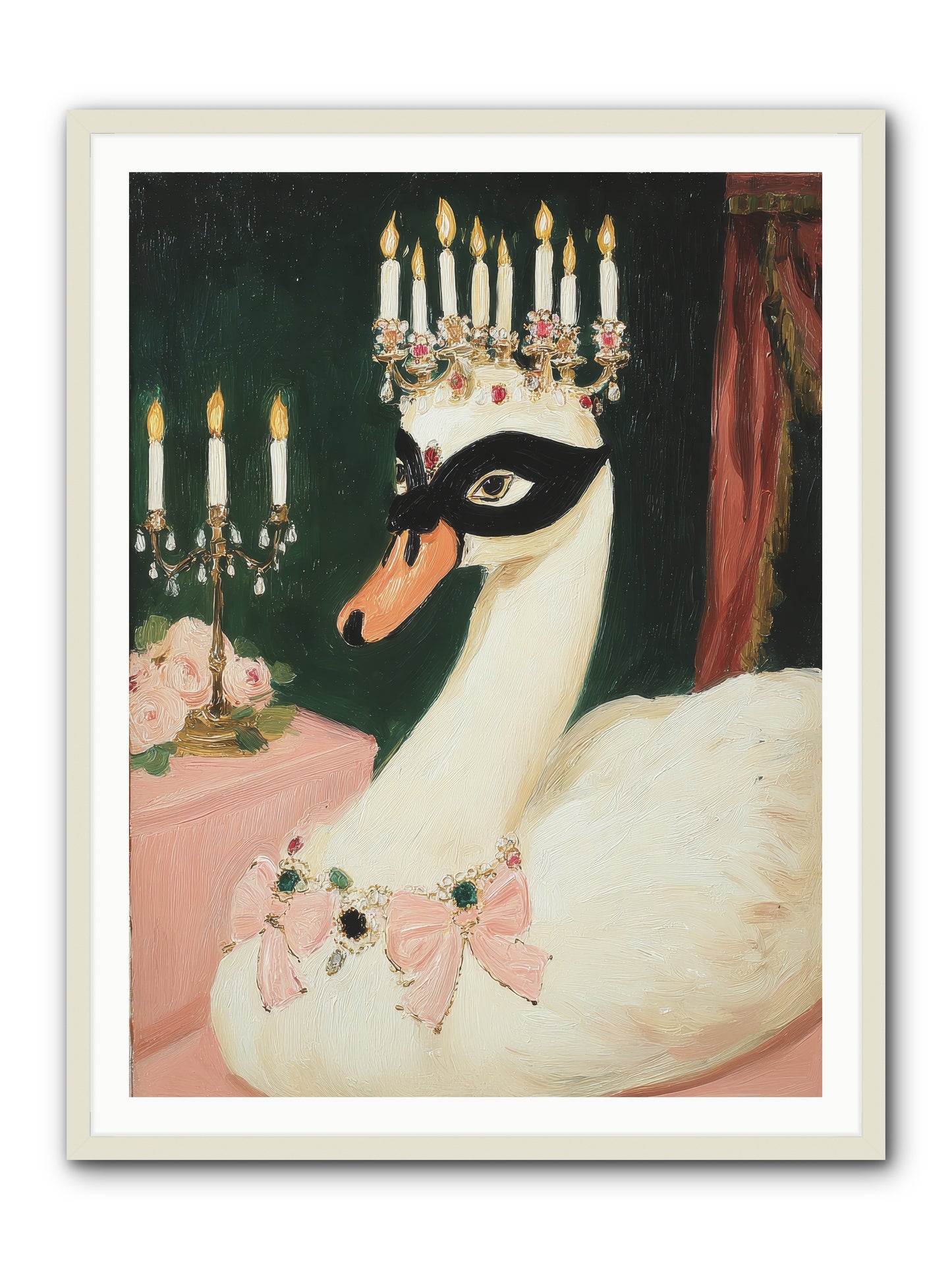 A Flutter of Delight -- Framed Print - White 36x48