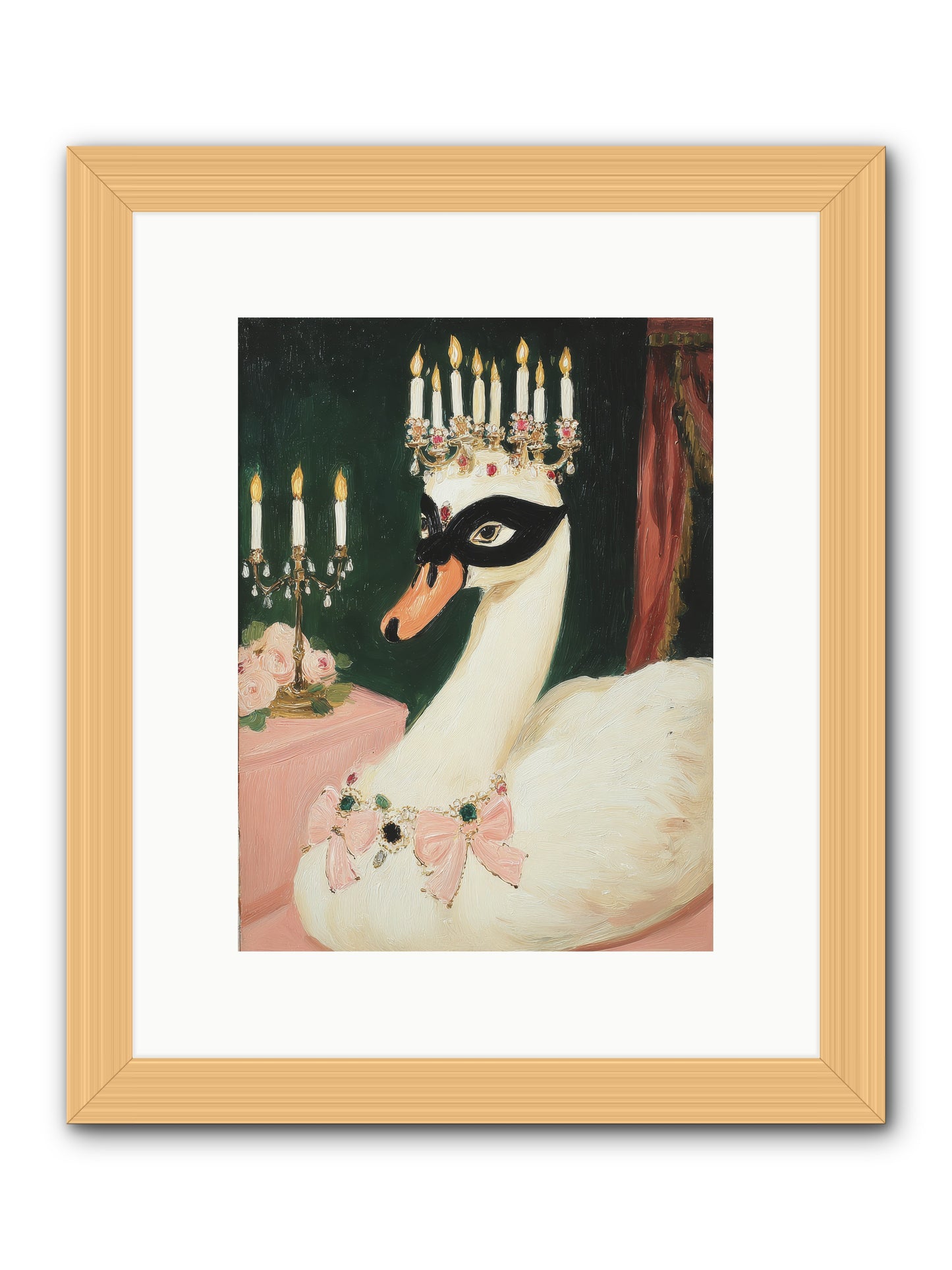 A Flutter of Delight -- Framed Print - Natural 9x12