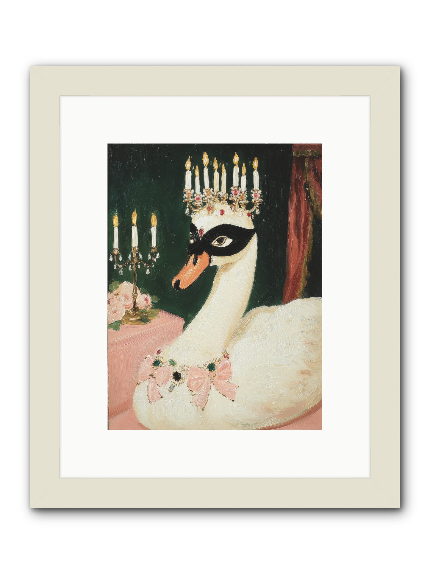 A Flutter of Delight -- Framed Print - White 9x12