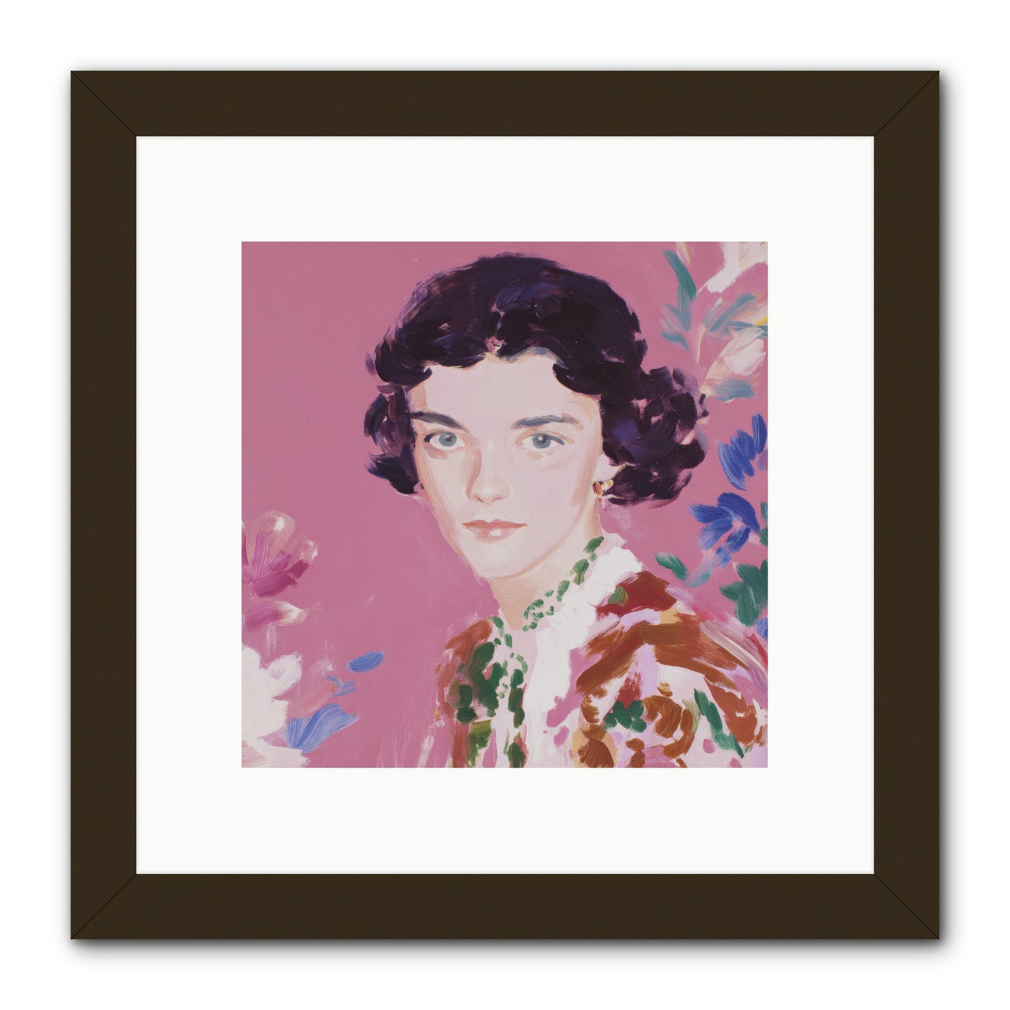 A Gentle Turn -- Framed Print - Black 10x10