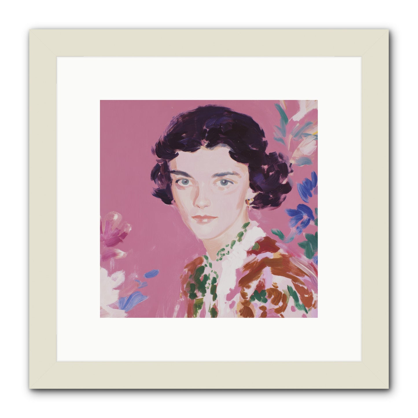 A Gentle Turn -- Framed Print - White 10x10