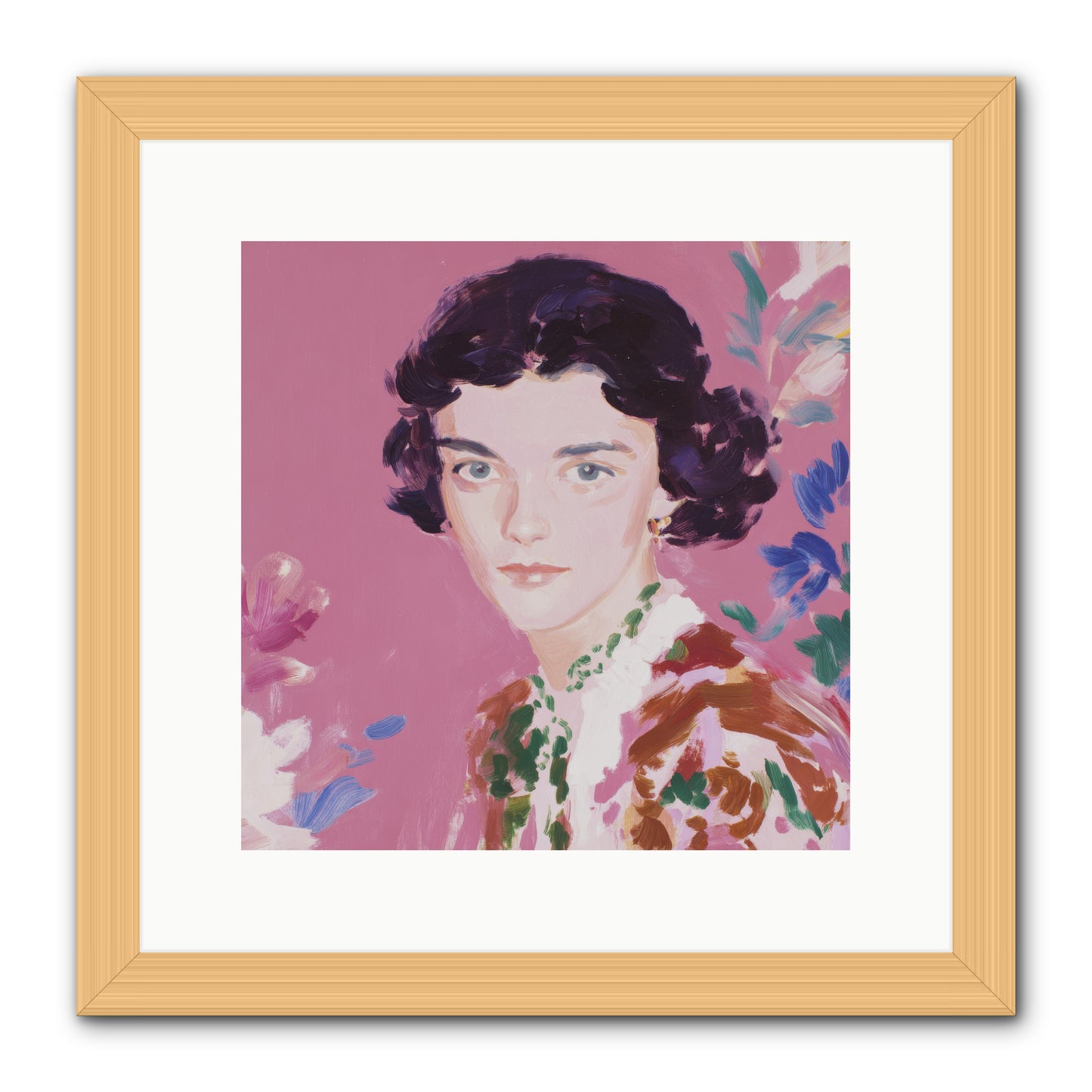 A Gentle Turn -- Framed Print - Natural 12x12