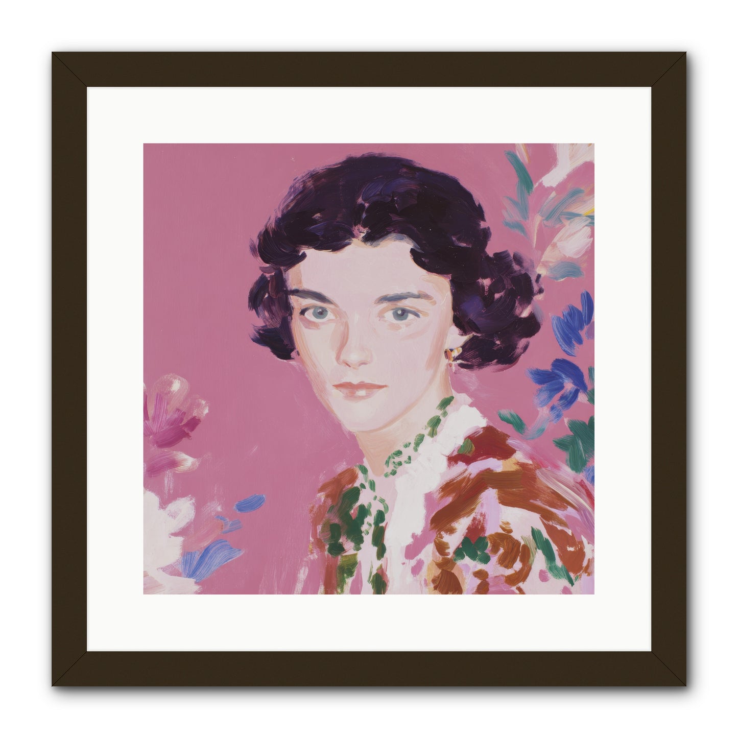 A Gentle Turn -- Framed Print - Black 16x16